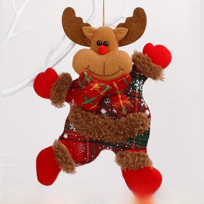 Cross-border Christmas Decorations Christmas Tree Pendant Snowflake Hanging Ball Pine Cone Gift Bag Christmas Old Man Small Drum Butterfly