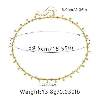 Ig Style Minimalist Solid Color Copper Plating Chain 18k Gold Plated Necklace