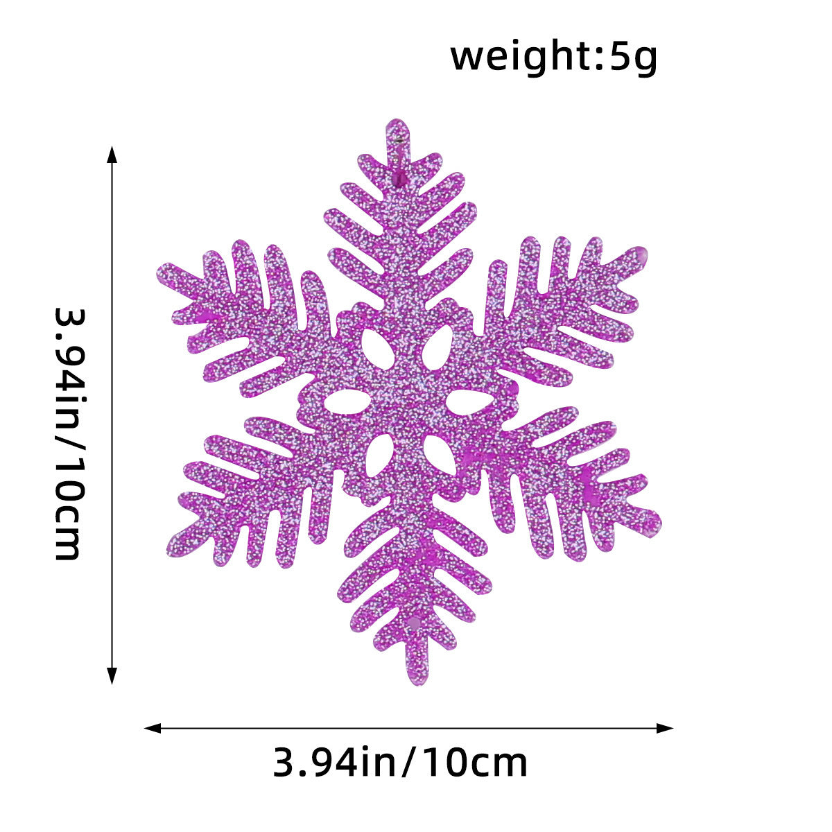 Christmas Decoration 10cm Snowflakes Plastic Sprinkles Snowflakes Christmas Tree Decoration Hollow Snowflake Ornaments