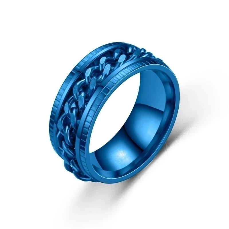 Minimalist Waves Titanium Steel Plating Gold Plated Rings