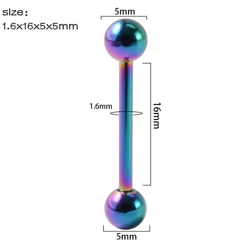 1 Piece Tongue Rings Minimalist Streetwear Solid Color 304 Stainless Steel Zircon Plating Inlay Zircon 18K Gold Plated