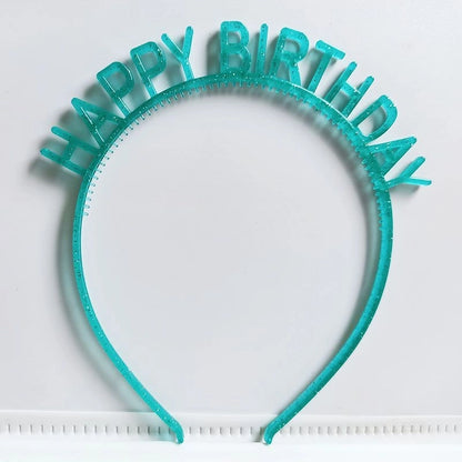 Christmas Valentine'S Day New Year Korean Style Happy Birthday English Letter Hair Band ABS Wedding Graduation Birthday