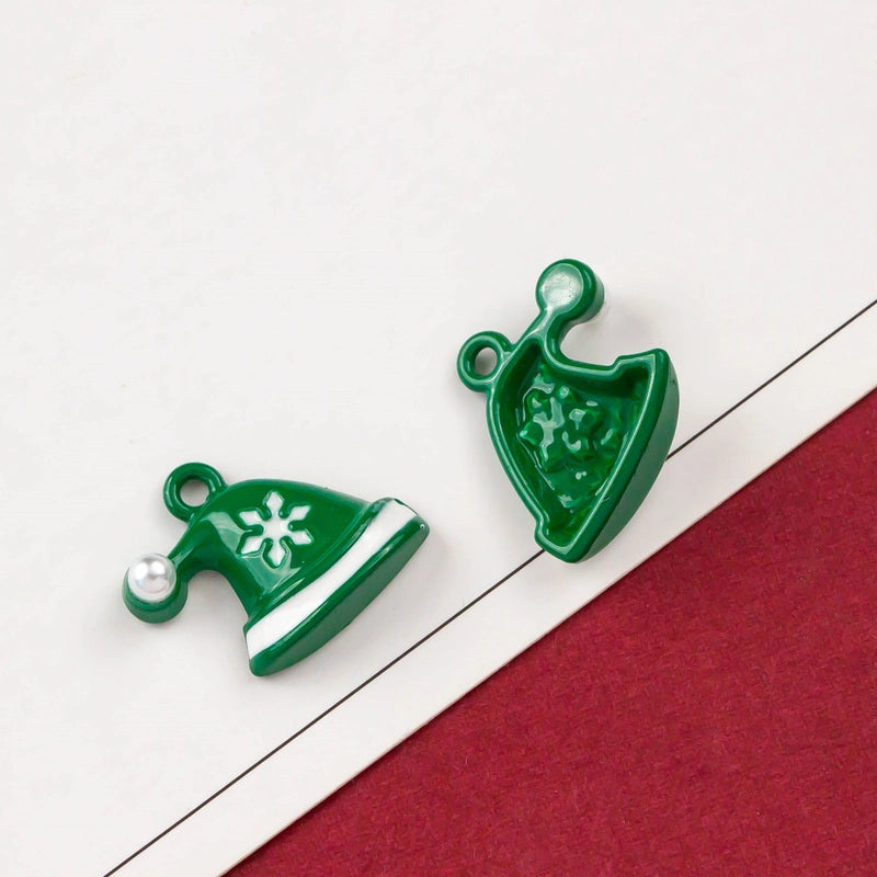 10 PCS/Package Alloy Bow Knot Bell Snowflake Pendant Jewelry Accessories