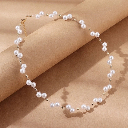 Elegant Fashion Artificial Pearls Imitation Pearl Choker