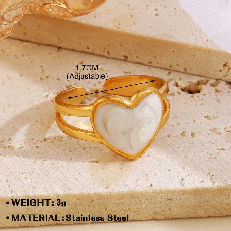 Minimalist Geometric 304 Stainless Steel Plating Open Rings