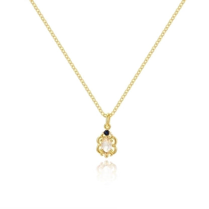 Cartoon Style Cartoon Character Copper Plating Inlay Zircon 18k Gold Plated Pendant Necklace