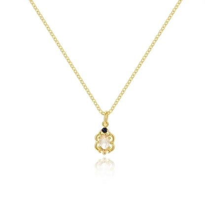 Cartoon Style Cartoon Character Copper Plating Inlay Zircon 18k Gold Plated Pendant Necklace