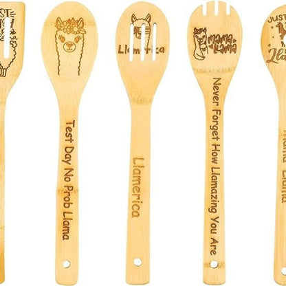 Minimalist Animal Letter Bamboo Shovel Kit 5 Pieces Set