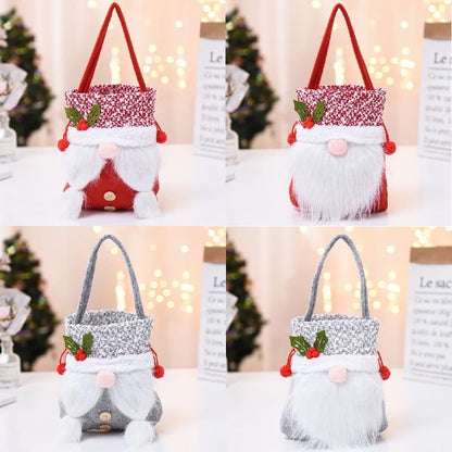 Christmas Fashion Solid Color Party Gift Bags