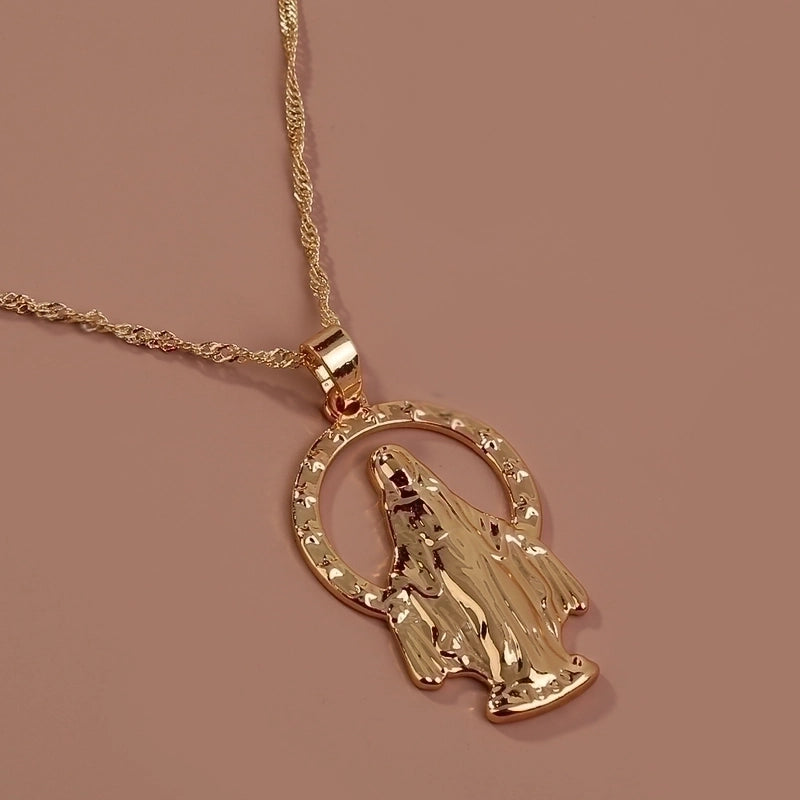 Copper Hip-Hop Retro Polishing Solid Color Snake Necklace