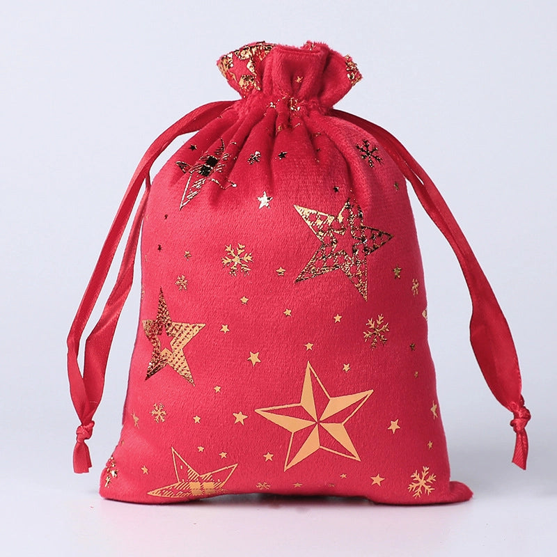 Christmas Minimalist Classic Style Christmas Tree Snowflake Flocking Holiday Daily Gift Bags Gift Wrapping Supplies