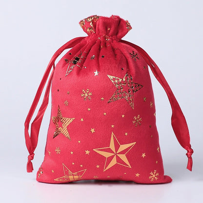 Christmas Minimalist Classic Style Christmas Tree Snowflake Flocking Holiday Daily Gift Bags Gift Wrapping Supplies