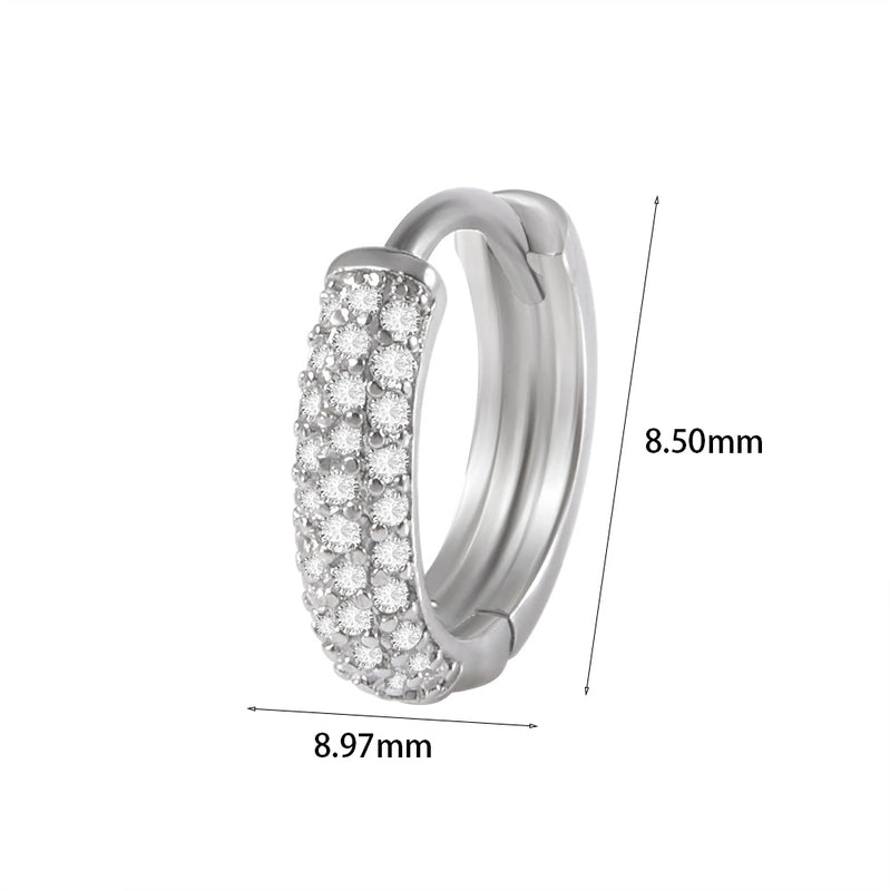 1 Piece Elegant Flower Butterfly Inlay Copper Rhinestones Zircon Earrings