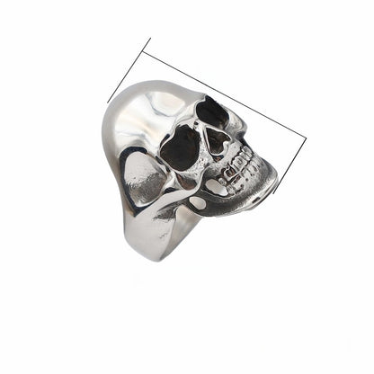 Vintage Style Punk Geometric Skull Stainless Steel Plating Halloween Men'S Rings