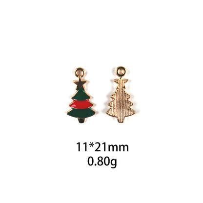 10 PCS/Package Zinc Alloy Christmas Tree Santa Claus Christmas Socks Pendant Jewelry Accessories