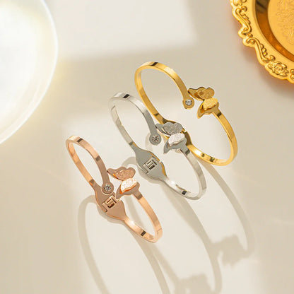 Titanium Steel 18K Gold Plated Bangles