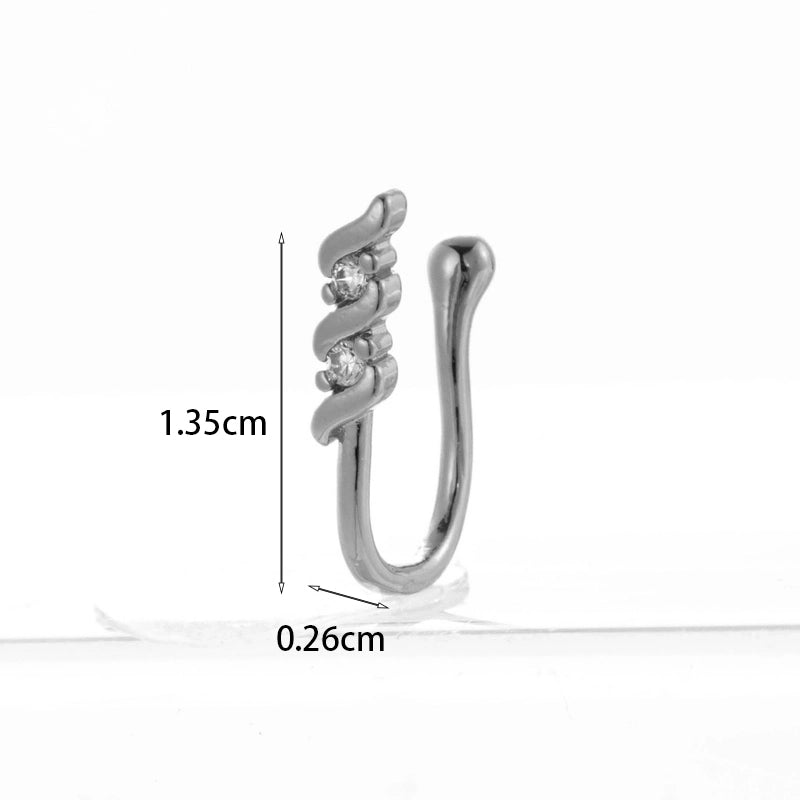 Nose Rings & Studs Fashion Geometric Copper Plating