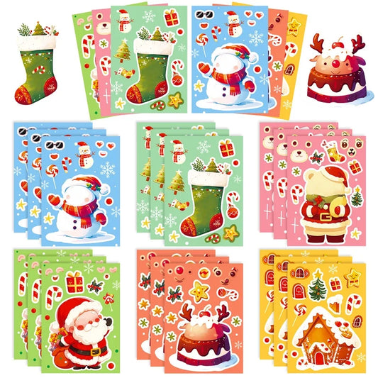 1 Set Santa Claus Graduation Christmas PP Cute Stickers