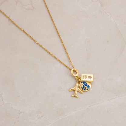 Hot Selling Exclusive For Copper Pendant Necklace Planet Aircraft Clavicle Chain Fashion Unique Simple Electroplating Charm Jewelry