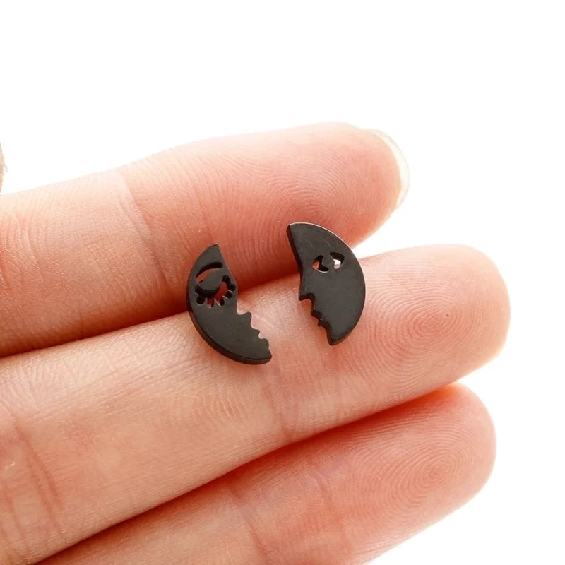 1 Pair Christmas Sweet Minimalist Snowflake Irregular Polishing Plating 304 Stainless Steel 18K Gold Plated Ear Studs