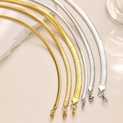 Basic Modern Style Classic Style Geometric Titanium Steel Plating Choker
