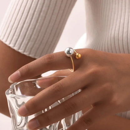 Minimalist Geometric 201 Stainless Steel Plating Stainless Steel Rings