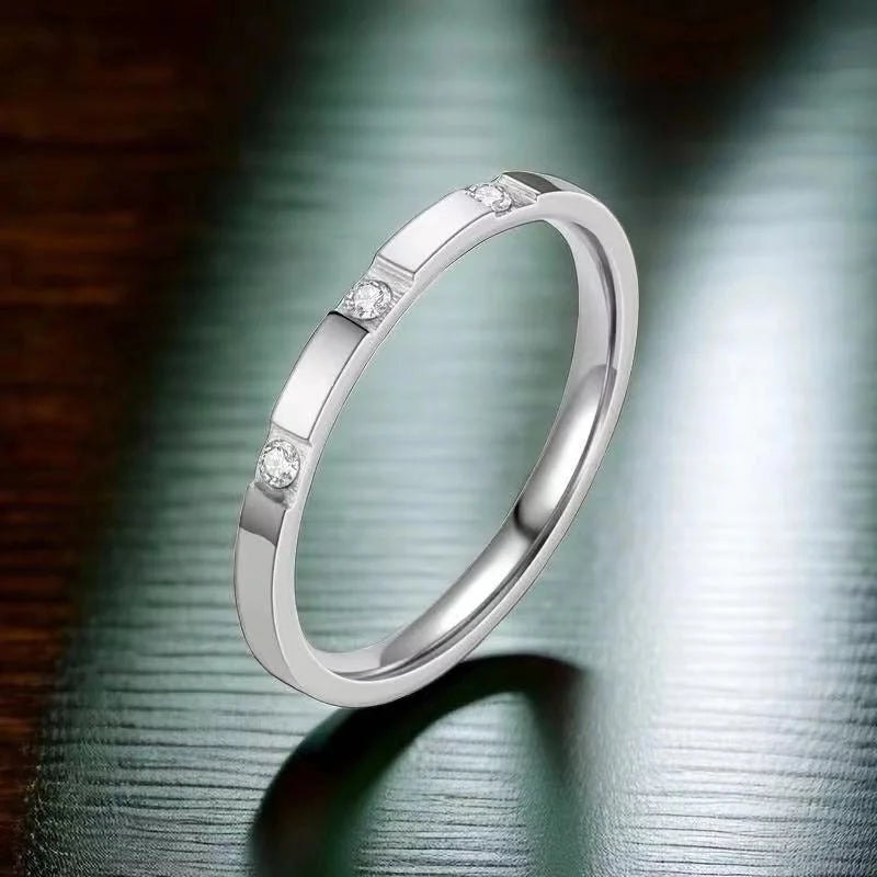 Minimalist Geometric Titanium Steel Plating Rings