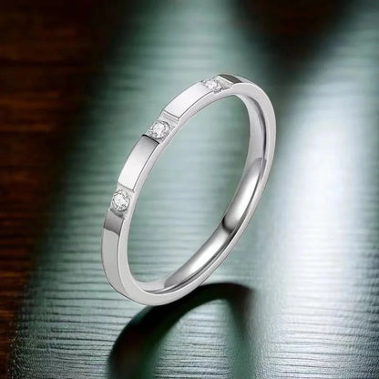 Minimalist Geometric Titanium Steel Plating Rings