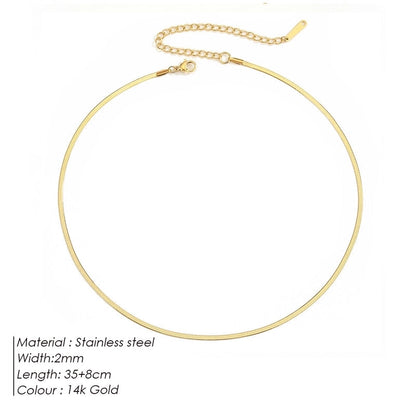 Minimalist Solid Color 316 Stainless Steel Necklace