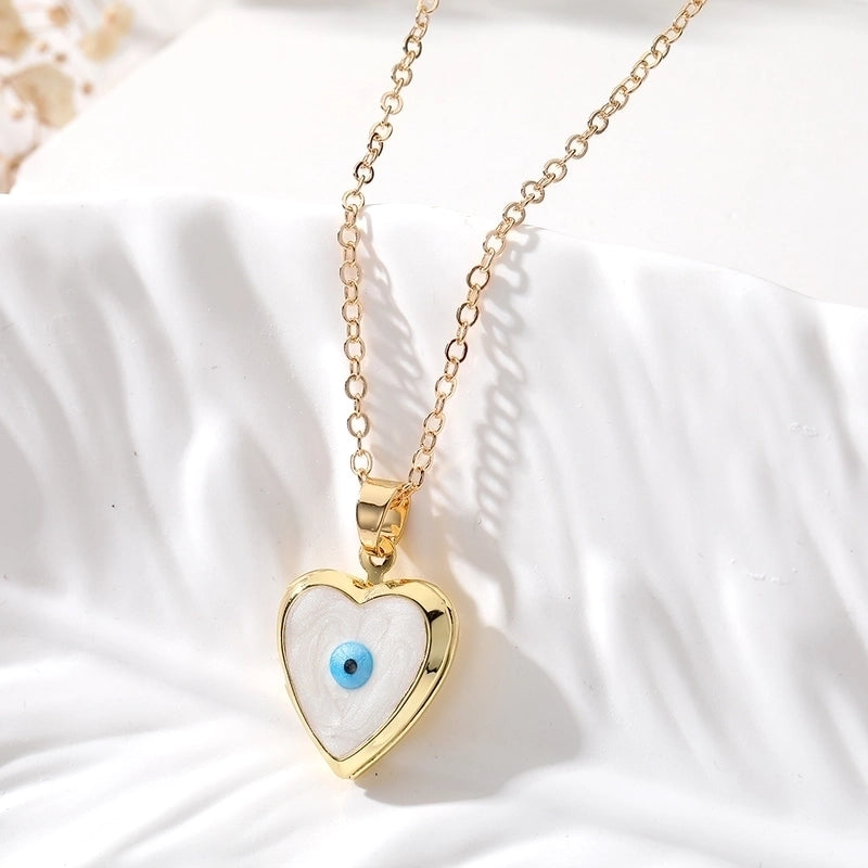 Casual Cute Minimalist Heart Shape Alloy Copper Pendant Necklace
