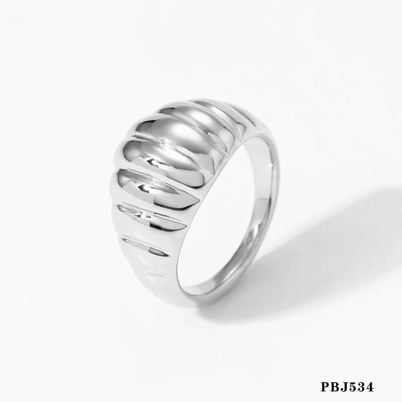 3 Pieces Casual Solid Color 316 Stainless Steel 16K Gold Plated White Gold Plated Gold Plated Plating Rings