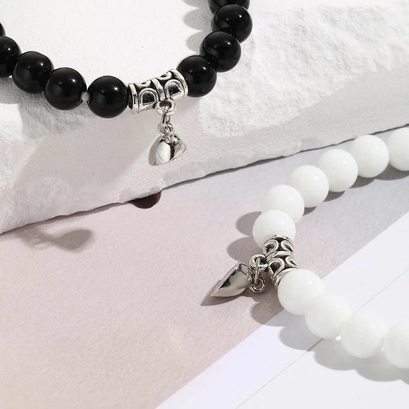 Commute Heart Shape Turquoise Beaded Bracelets