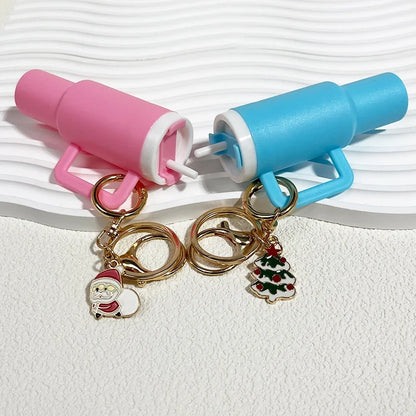 Cute Classic Style Christmas Tree Christmas Socks Cup Plastic Christmas Unisex Bag Pendant Keychain