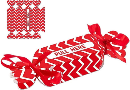 Christmas Minimalist Stripe Candy Snowflake White Cardboard Daily Party Gift Wrapping Supplies Gift Wrapping Supplies