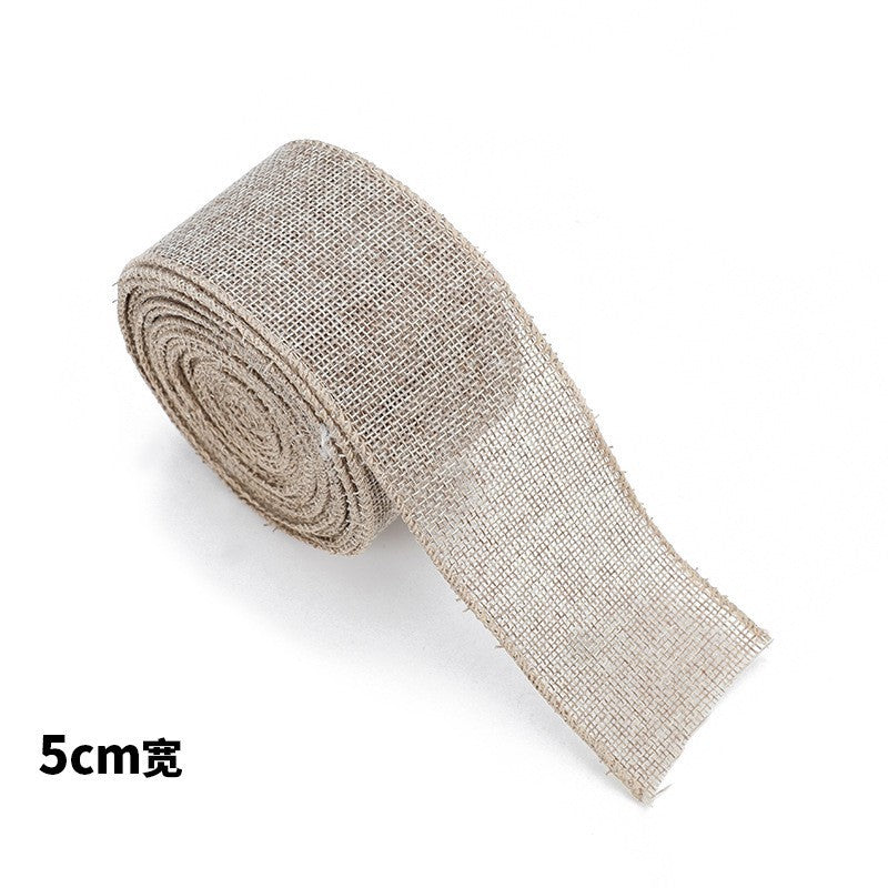 Christmas Ribbon Burlap Ribbon Christmas Atmosphere Ribbon Decoration Supplies Snowflake Bow Red Gold Edge Burlap Ribbon