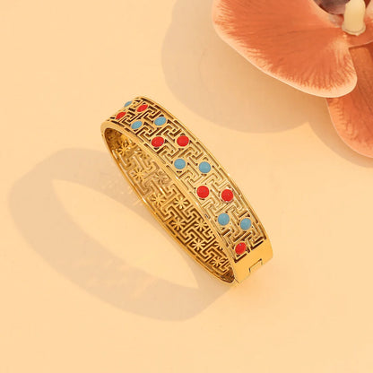 Vintage Retro Stainless Steel Electroplating Bangles