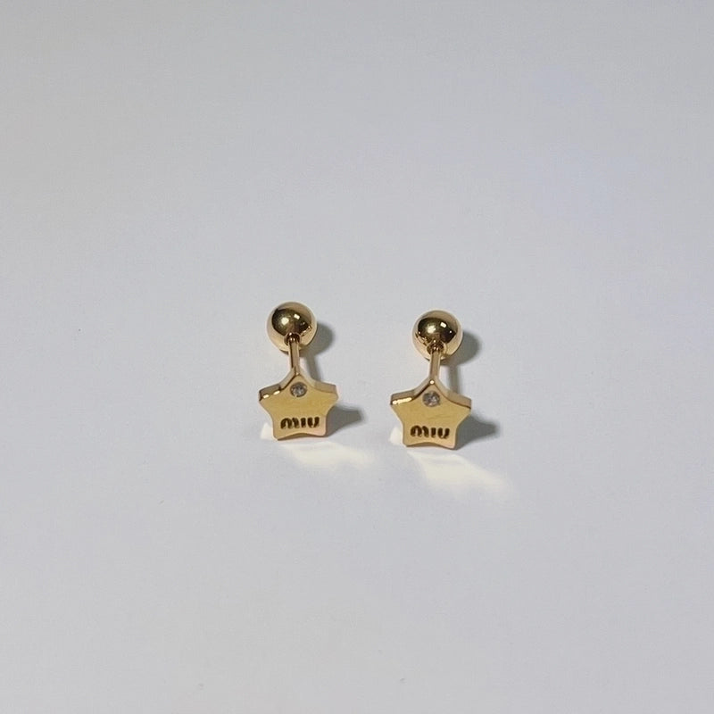 1 Pair Sweet Cross Heart Shape Snowflake Plating 304 Stainless Steel Titanium Steel 18K Gold Plated Cartilage Earrings