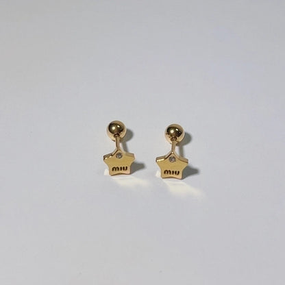 1 Pair Sweet Cross Heart Shape Snowflake Plating 304 Stainless Steel Titanium Steel 18K Gold Plated Cartilage Earrings