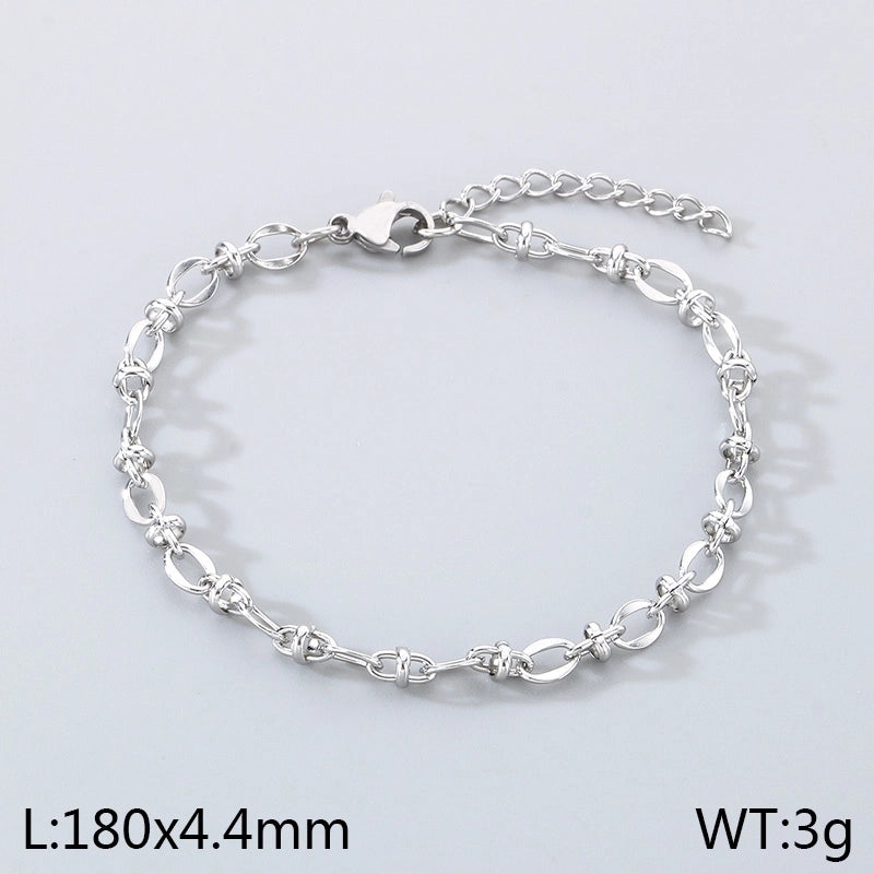 Minimalist Geometric 304 Stainless Steel 18K Gold Plated Bracelets In Bulk