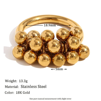 Fashion Creative Circle Geometric Stainless Steel Electroplating Rings