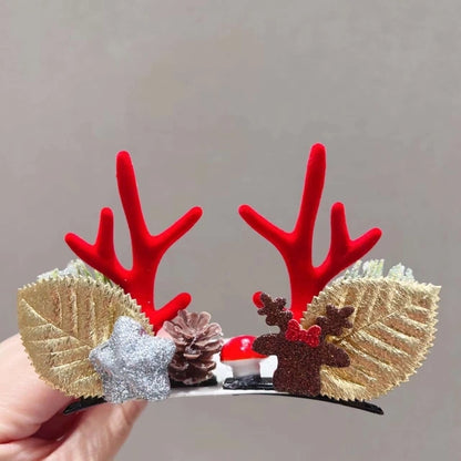 Christmas Fashion Antlers Resin Daily Hairpin
