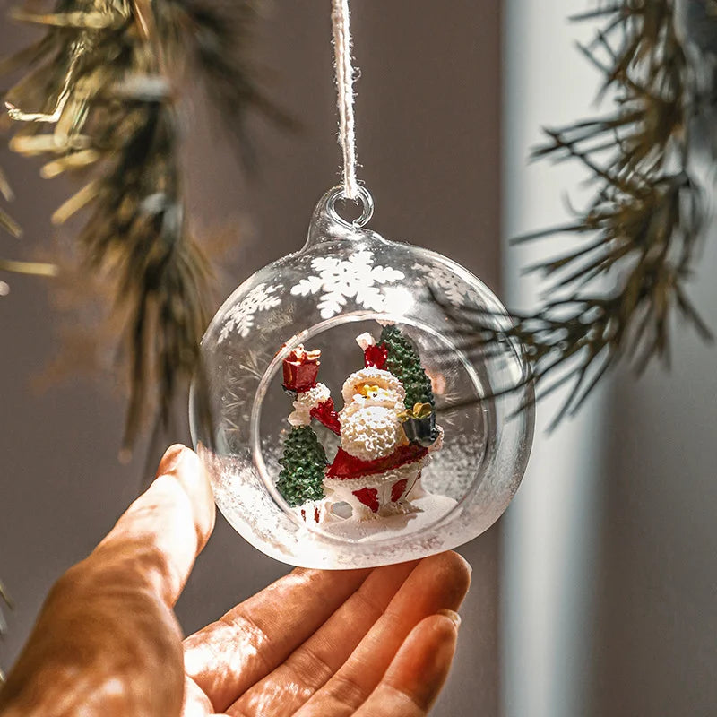 Christmas Ball Glass Ball Christmas Decoration Pendant Hanging Ornament Hanging Ball Christmas Atmosphere Decoration Supplies Christmas Ball