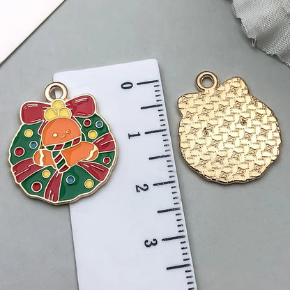 1 Piece 20 PCS/Package 16x23mm 17x22mm Alloy Christmas Tree Santa Claus Gingerbread Pendant Jewelry Accessories