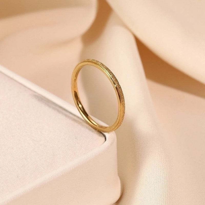 Minimalist Waves Stainless Steel Plating Rings