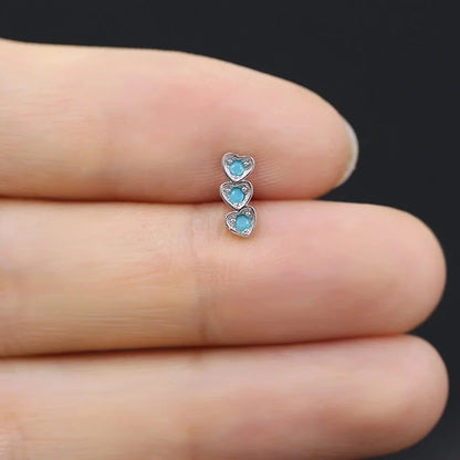 1 Piece Casual Classic Style Heart Shape Butterfly Bow Knot 316 Stainless Steel Copper Resin Rhinestones Glass White Gold Plated Stainless Steel Earrings