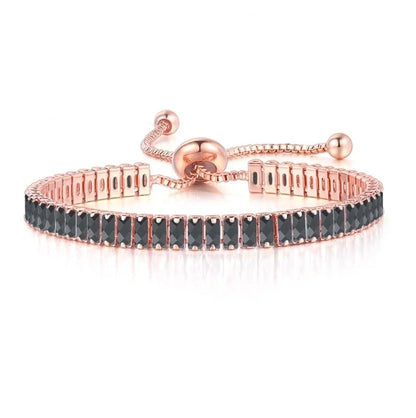 Minimalist Geometric Copper Inlay Zircon Bracelets 1 Piece