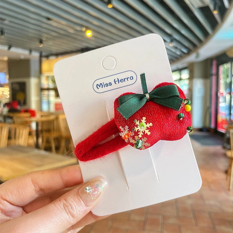 Christmas Cute Kid'S Christmas Tree Santa Claus Alloy Hair Clip Hair Band Hair Tie