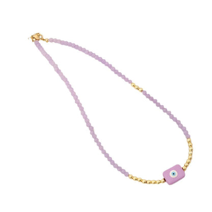 Eye Geometric Artificial Crystal Handmade Necklaces