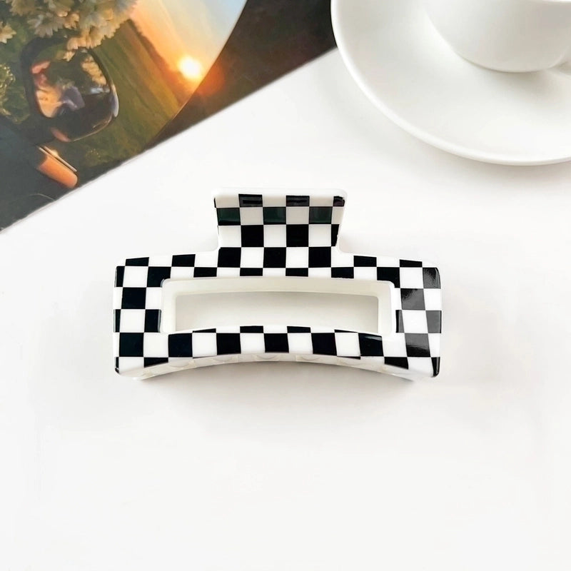 Halloween Minimalist Commute Women's Pumpkin Flower Checkered Plastic Hair Claws