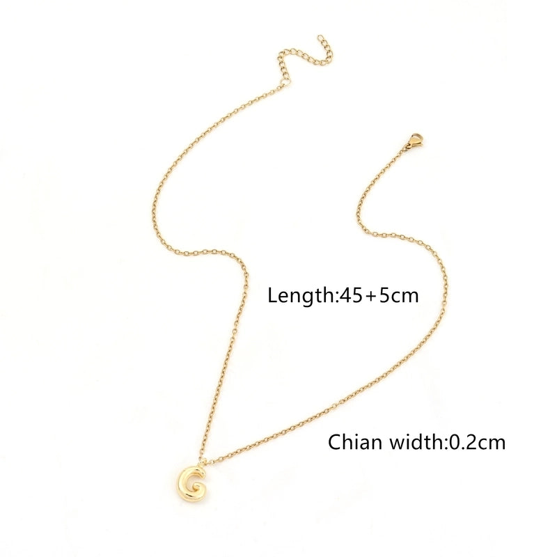 201 Stainless Steel Copper Letter Pendant Necklace